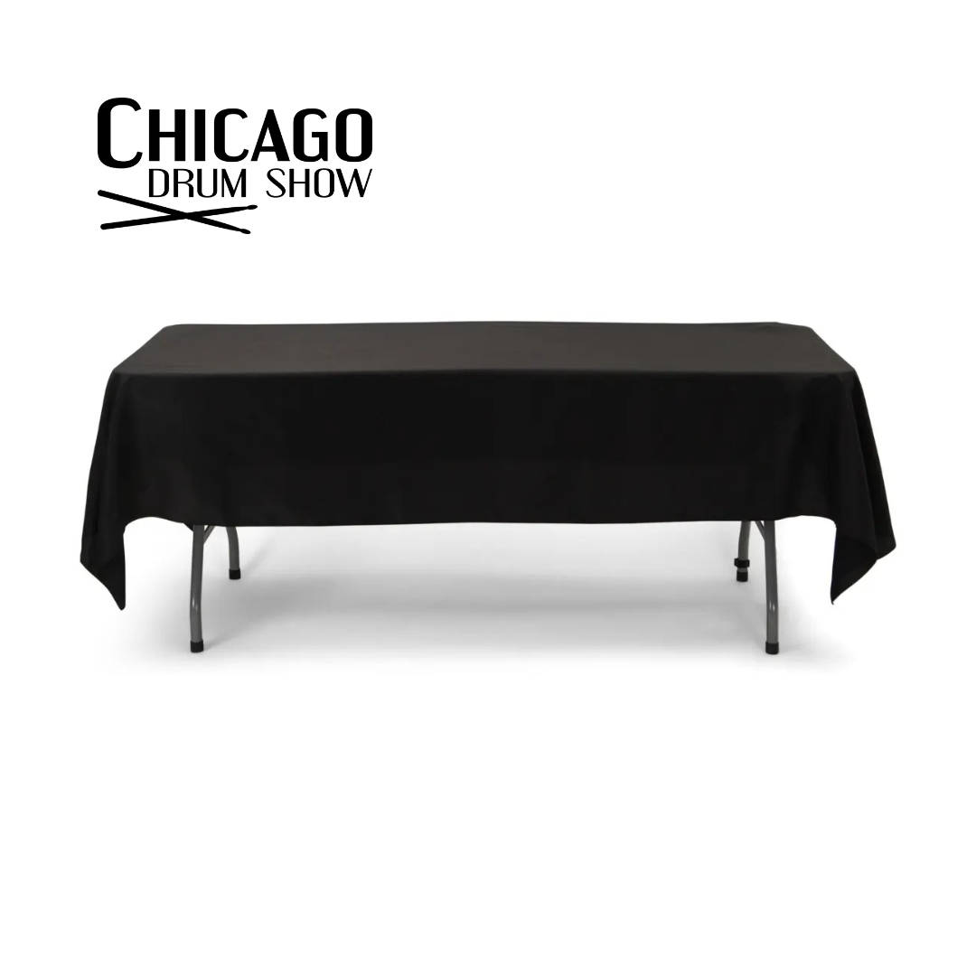 Black Table Drape - Rental