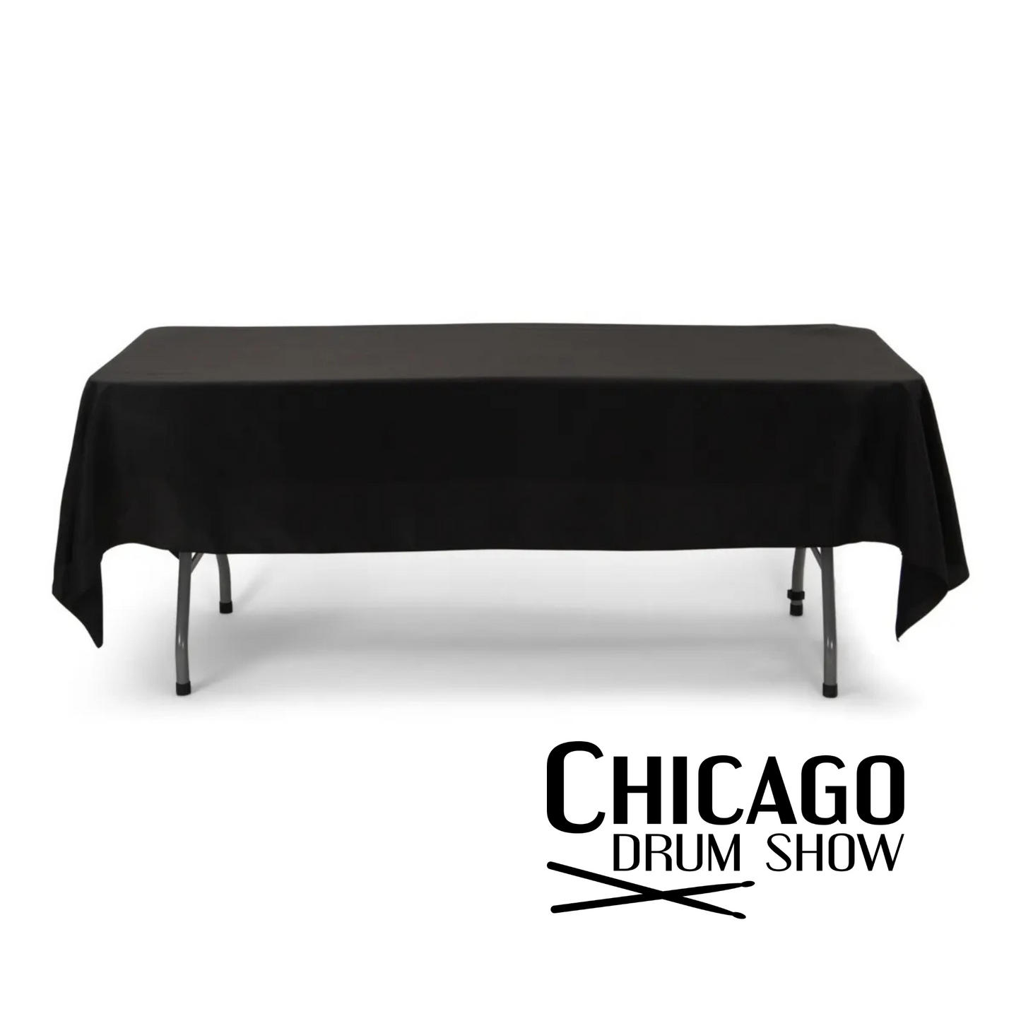 Black Table Drape - Rental